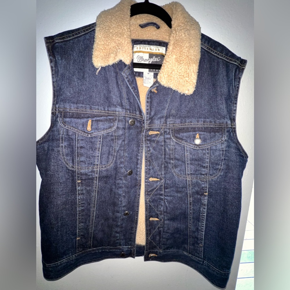 Wrangler Vintage Sherpa Lined Jean Vest